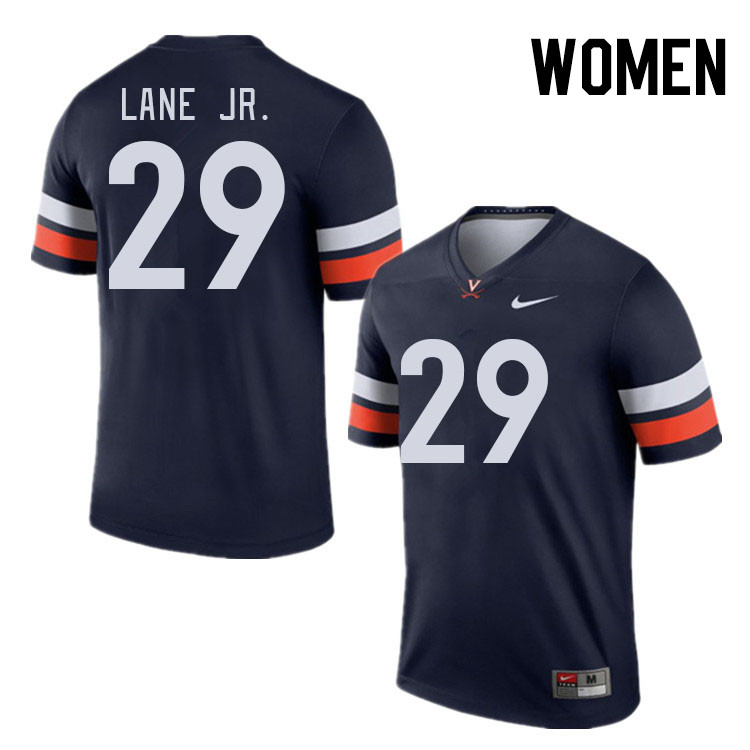 Women #29 Davis Lane Jr. Virginia Cavaliers College Football Jerseys Stitched Sale-Navy - Click Image to Close